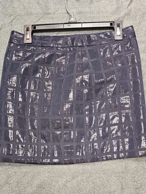 GAP Black Shimmer Grid Skirt